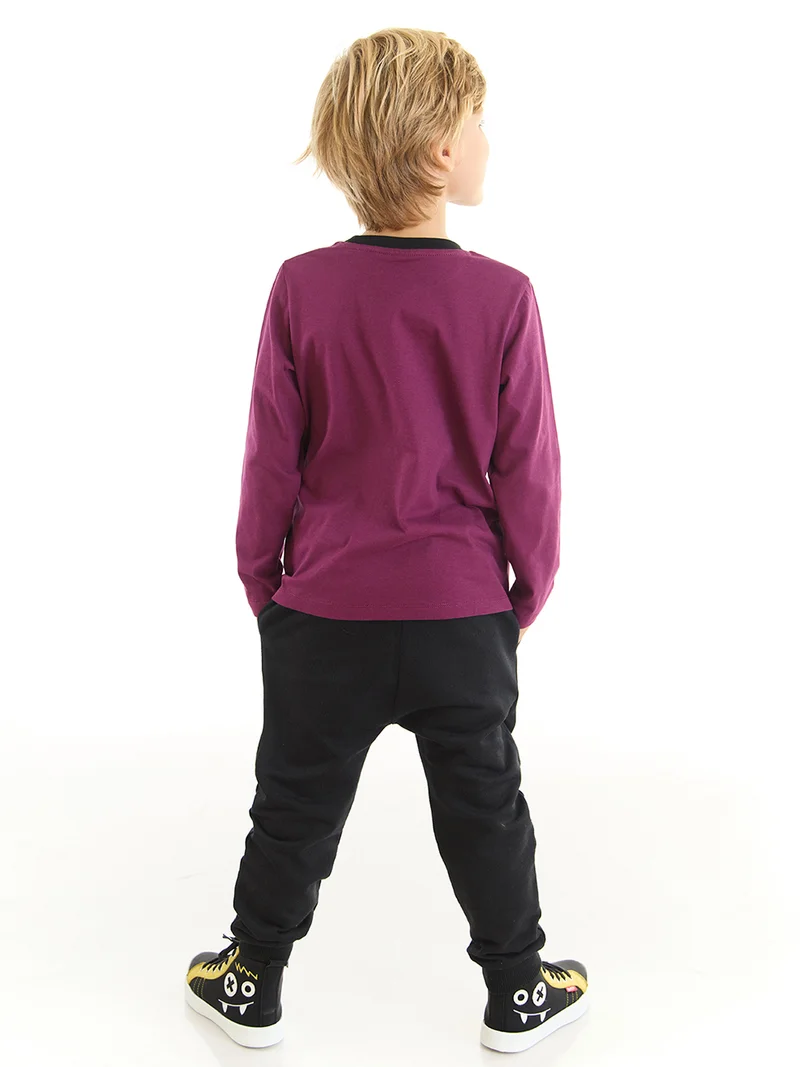 دينوكيدس طقم تي شيرت وبنطلون ولد قناع الرعد